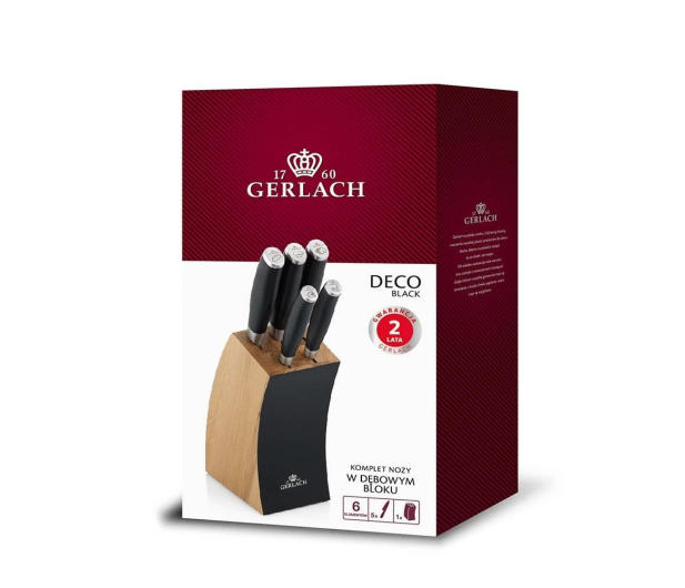 GERLACH Zestaw noży w bloku DECO BLACK 991A 5 elementów - 490035 - zdjęcie 3